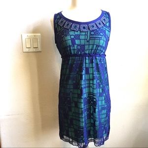 CHELSEA & VIOLET Tank Style Knit & Lace  Dress Sm